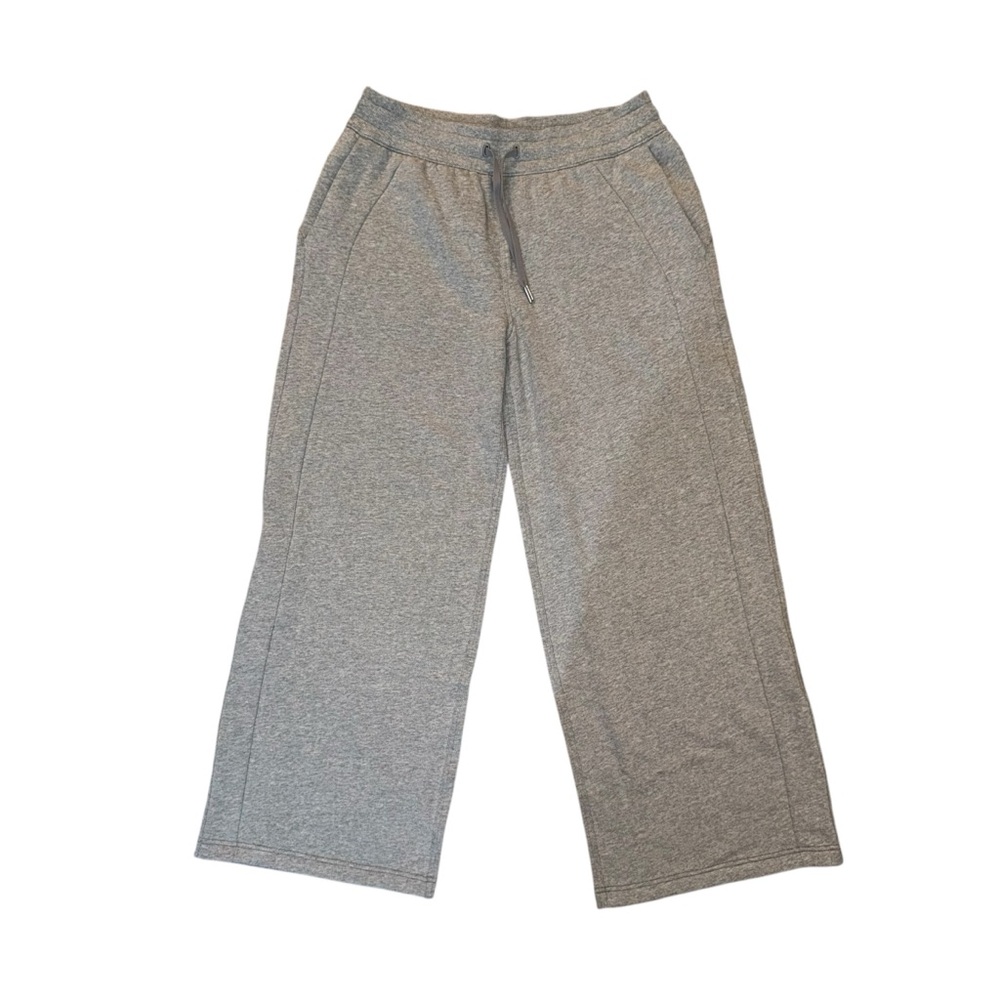 Scuba Mid-Rise Wide-Leg Pant (Heather Core Medium Grey) - Picture 2 of 14